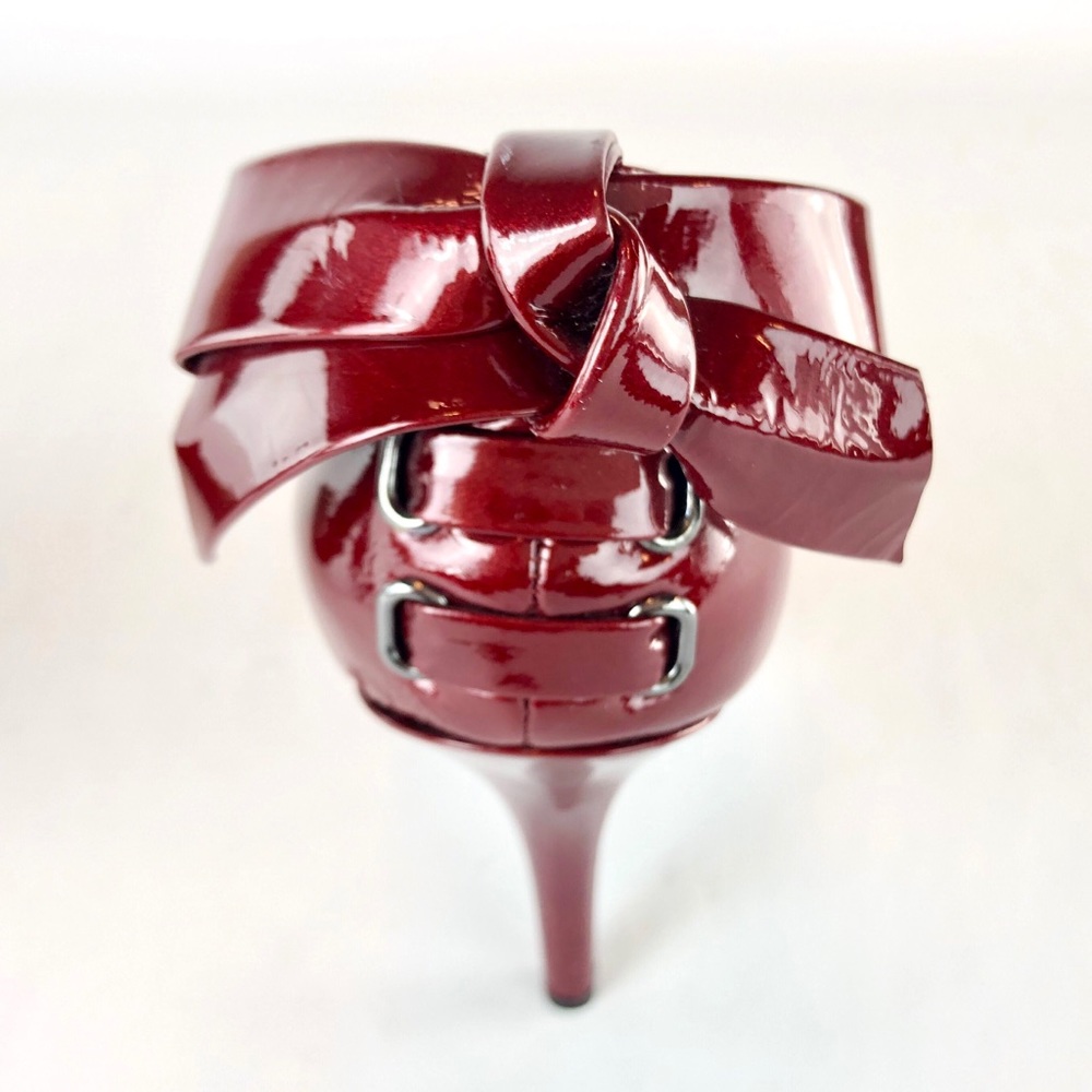 Enzo Angiolini Patent Leather Peep Toe Heels - Picture 10 of 15